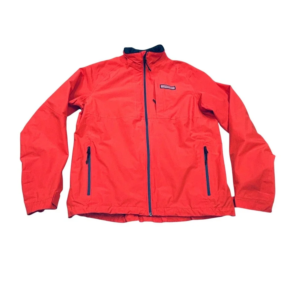 Vineyard Vines Performance Windbreaker Jacket Mens S Full Zip Rain Coat Coastal